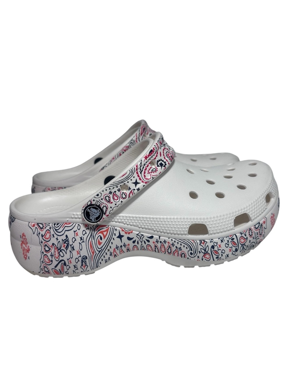 Crocs platform Americana Paisley clogs women’s 9